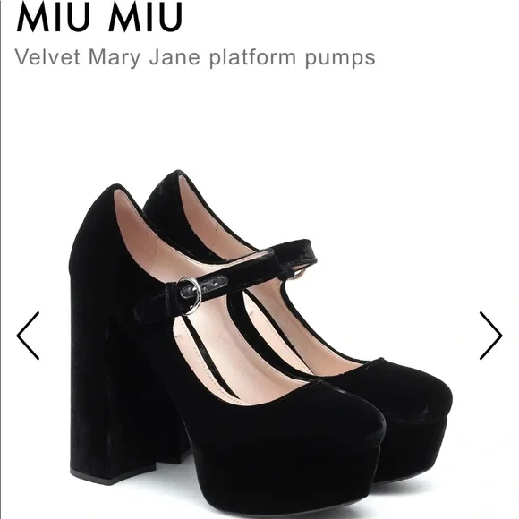 Miu miu velvet platform sandals deals